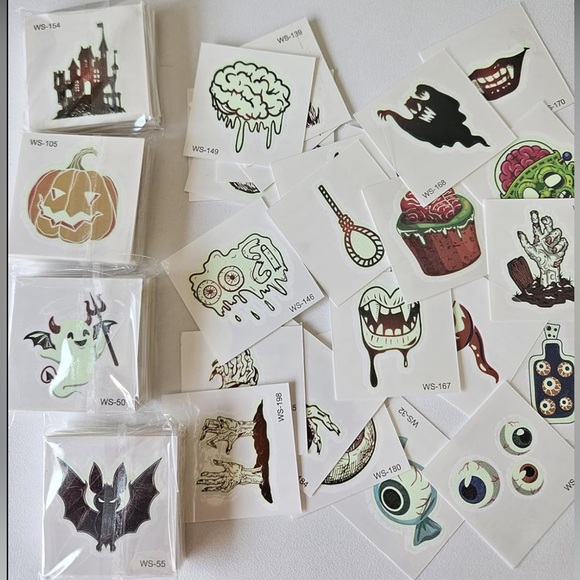 Halloween Tattoos for Kids, Individually Wrapped Glow In the Dark Kids Tattoos - Picture 10 of 11